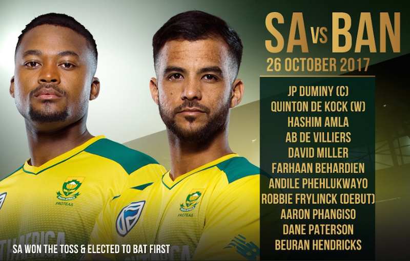 1st T20I sa vs bangladesh
