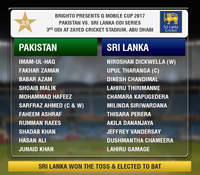 3rd ODI SL vs Pakistan