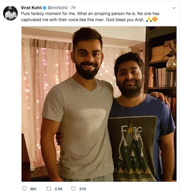 arjit singh virat kohli