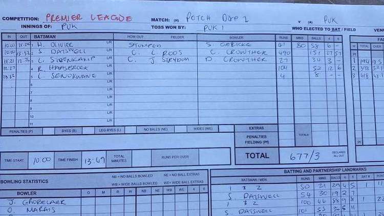 490 runs of 151 alls Shane Dadswell