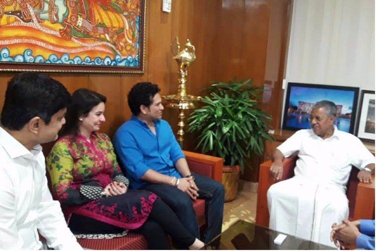 Pinarayi Vijayan Sachin Tendulkar