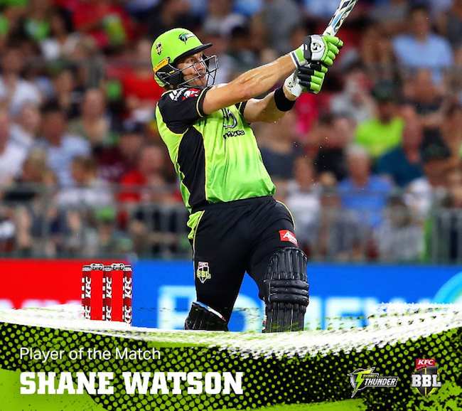 Dec.19 Sydney Thunder beat Sydney Sixers in the BBL opener