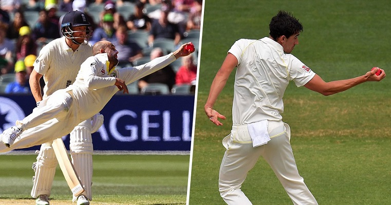 Nathan Lyon and Mitchell Starc superb catch Nathan Lyon and Mitchell Starc superb catch