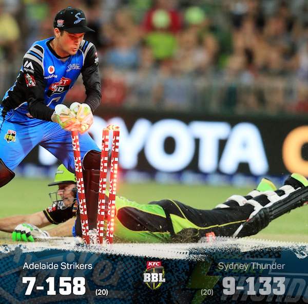 Adelaide Strikers vs Sydney Thunder BBL 2017-18
