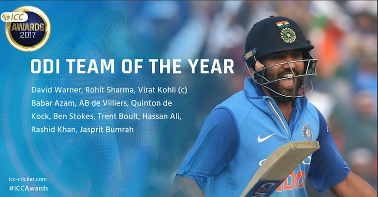 icc odi team of the year 2017