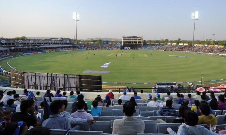 BCCI team in Jaipur reviewing arrangements in Sawai Mansingh Stadium Stadium