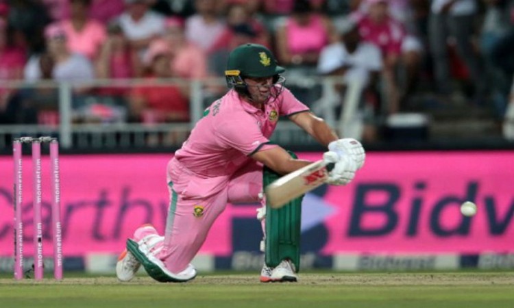 26 by AB de Villiers today is his lowest score in pink ODIs