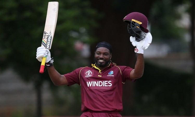  Chris Gayle hit century against UAE in Cricket World Cup Qualifier