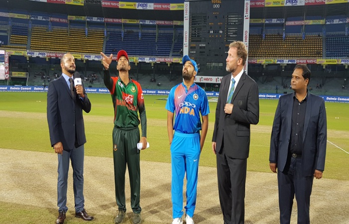 Bangladesh won the toss India to bat first