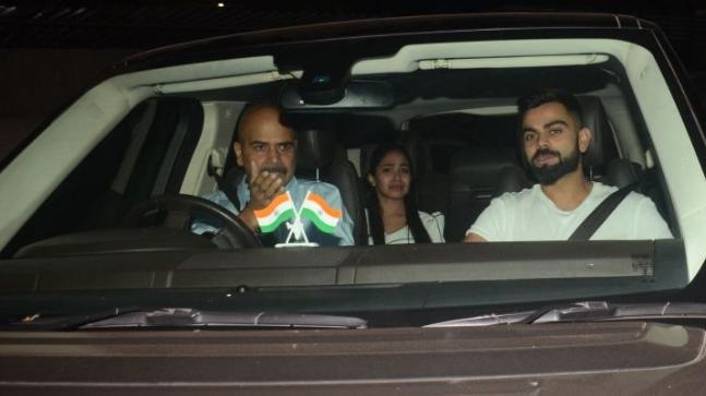 Virat Kohli attends Pari screening with Anushka Sharma's family in Mumbai Virat Kohli attends Pari screening with Anushka Sharma's family in Mumbai