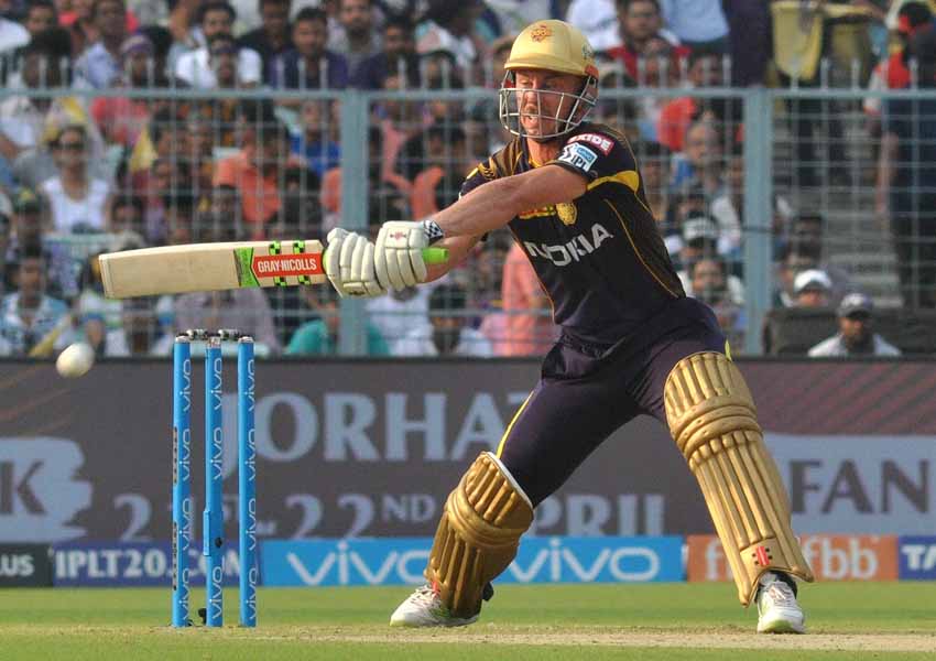 Chris Lynn Of Kolkata Knight Riders In Action During An IPL 2018 Match Images in Hindi