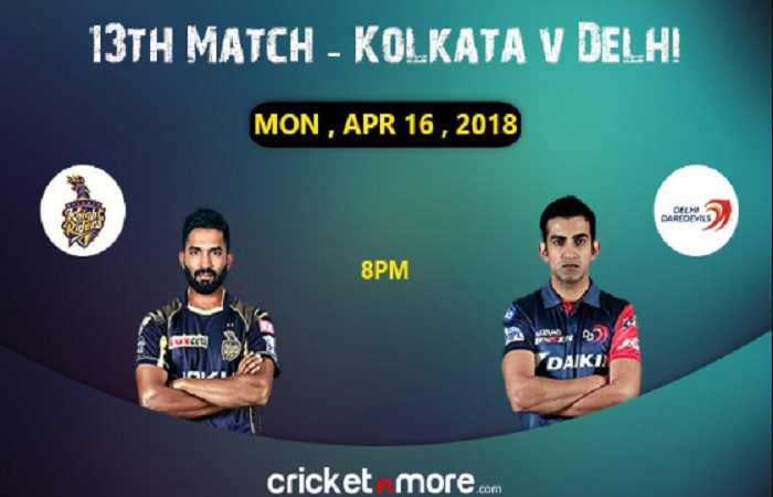 KKR vs DD IPL 2018