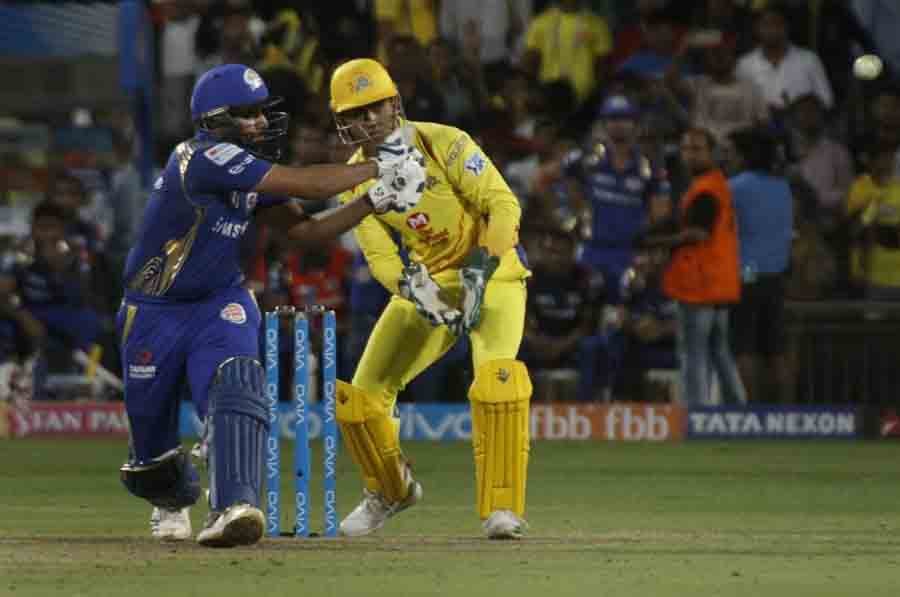 Mumbai Indians Rohit Sharma In Action During An IPL 2018 Match Images