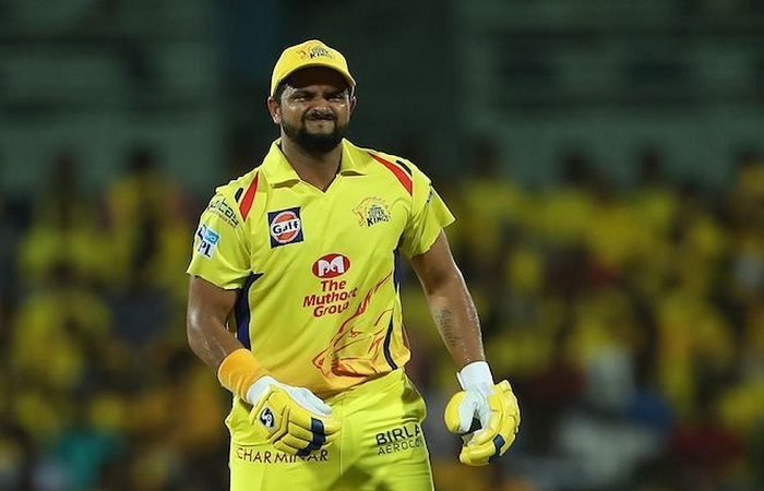 Suresh Raina in full flow at the nets Suresh Raina in full flow at the nets