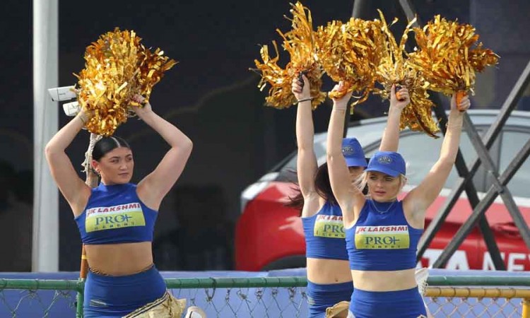 Cheer Leaders Perform During An IPL 2018 Match Between Rajasthan Royals And Royal Challengers Bangal