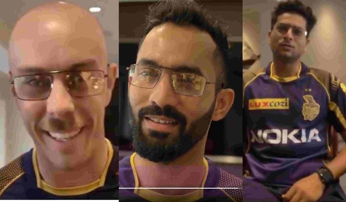 Dinesh Karthik, Chris Lynn, Sunil Narine acting Dinesh Karthik, Chris Lynn, Sunil Narine acting
