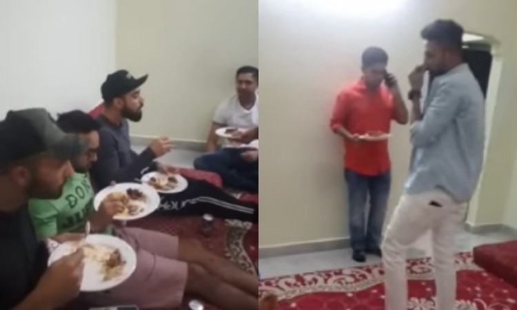Virat Kohli enjoy Hyderabadi biryani at Mohammed Siraj’s house