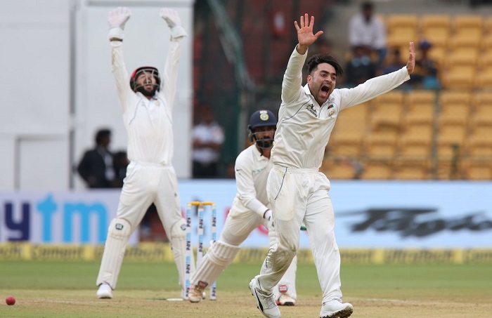 Rashid Khan concede 150 plus runs in country's debut Test match Rashid Khan concede 150 plus runs in country's debut Test match
