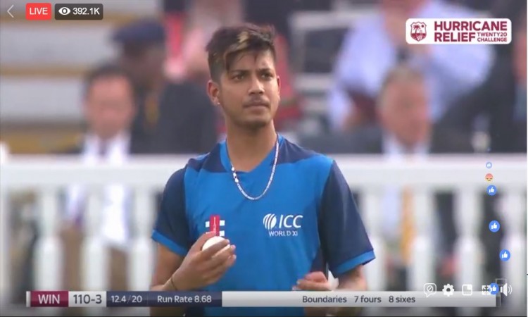 Sandeep Lamichhane is the first player to make his International debut for a combined team