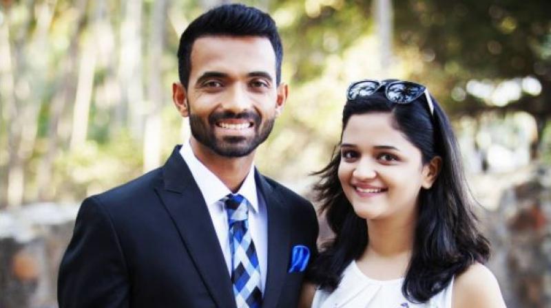 Ajinkya Rahane With His Wife Radhika Dhopavkar