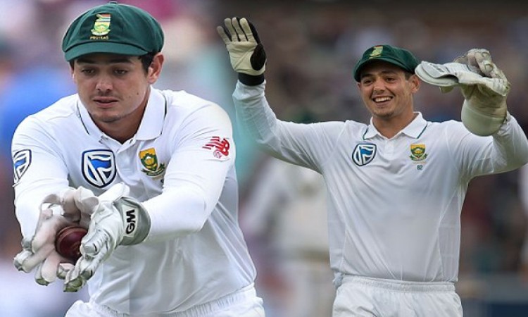  Quinton de Kock now has 150 dismissals in 34 Tests while keeping wickets for South Africa