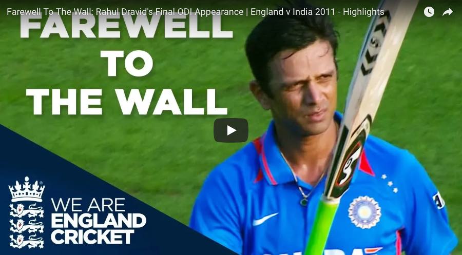 Last ODI knock Rahul Dravid