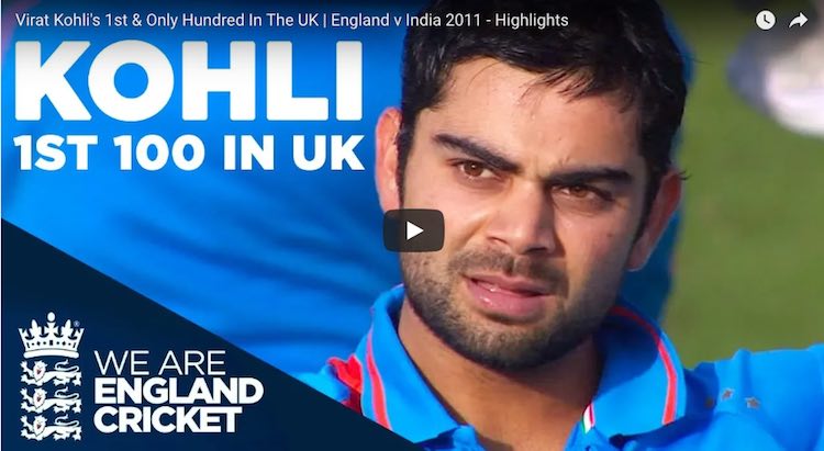 Century in England Virat Kohli