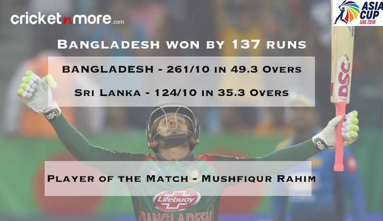 Asia Cup 2018 SL vs Bangladesh