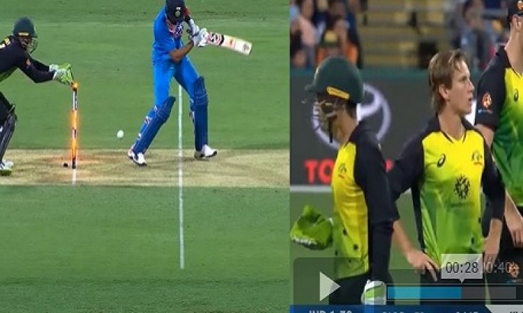 WATCH पहले टी-20 में ऑस्ट्रेलियाई विकेटकीपर ने की चीटिंग करने की कोशिश, हर तरह हो रही है बदनामी Imag