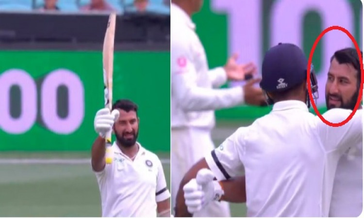 WATCH साल 2019 में टेस्ट क्रिकेट में पहला शतक जमाने के बाद पुजारा ने इस शानदार ढ़ंग से मनाया जश्न Im