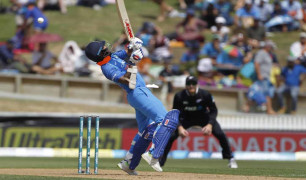 Indian Batsman Shikhar Dhawan Plays A Shot During The 4th Odi Images