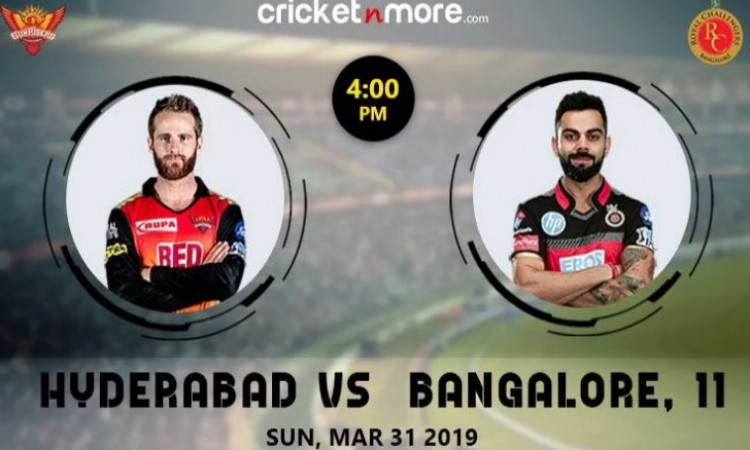 आईपीएल-12 Match 11 : रॉयल चैलेंजर्स बैंगोलर बनाम सनराइजर्स हैदराबाद, मैच प्रीव्यू Images