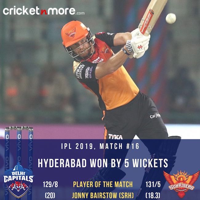 IPL 2019 Delhi vs Hyderabad