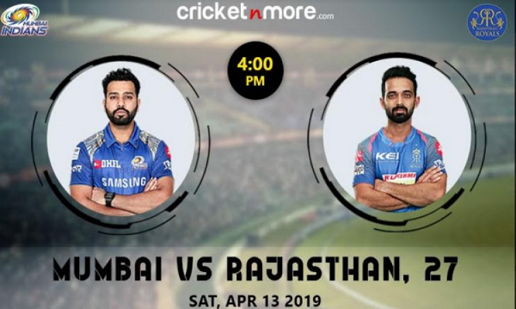 IPL 2019 Match 27: मुंबई इंडियंस बनान राजस्थान रॉयल्स ( मैच प्रिव्यू) Images