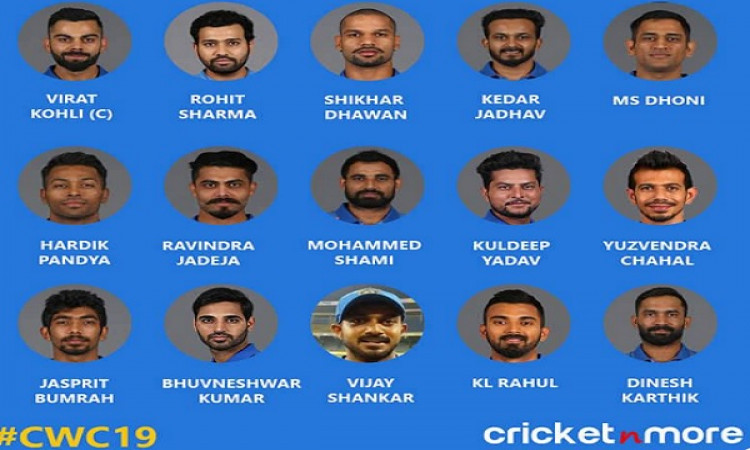 2019 वर्ल्ड कप के लिए चुनी गई टीम इंडिया पर CRICKETNMORE.com की एक नजर Images