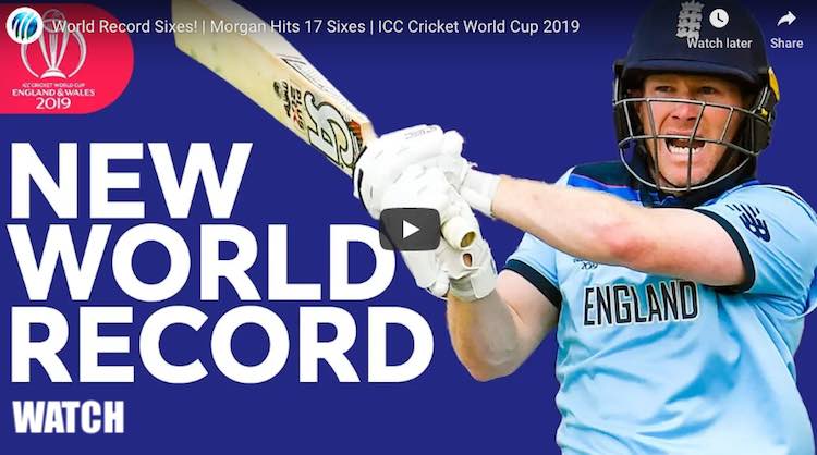 Sixes Record Eoin Morgan