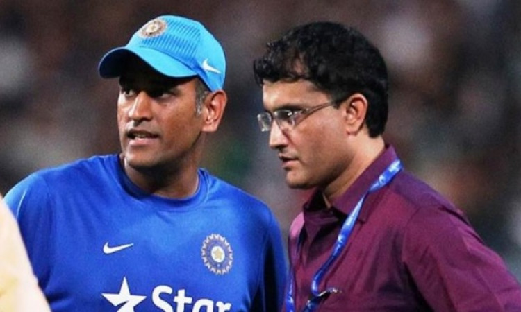 MS DHONI and Sourav Ganguly 