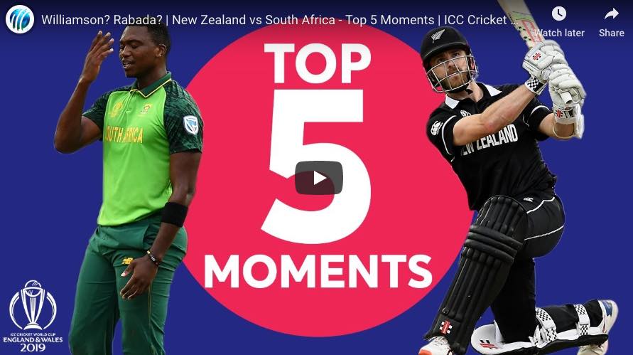CWC19 NZ v SA Match moments