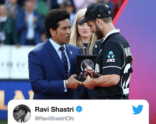 Ravi Shastri​ posted a tribute to Kane Williamson Images