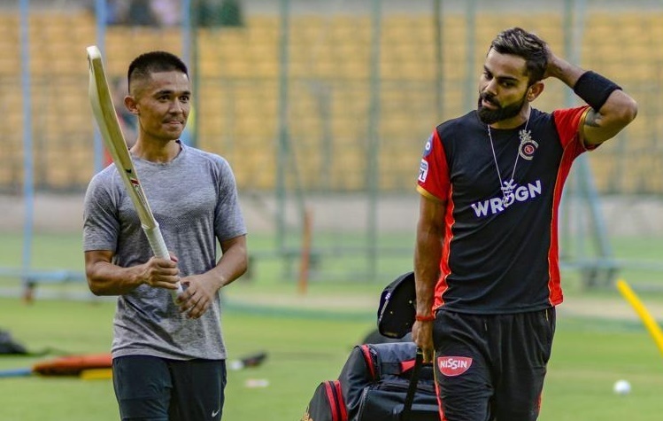 Sunil Chhetri and Virat Kohli Sunil Chhetri and Virat Kohli