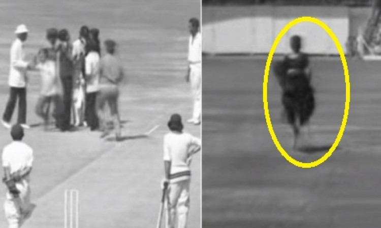 WATCH - साड़ी पहने एक महिला फैन ने लाइव मैच में अपने पसंद के क्रिकेटर से मिलने के लिए किया था ऐसा का