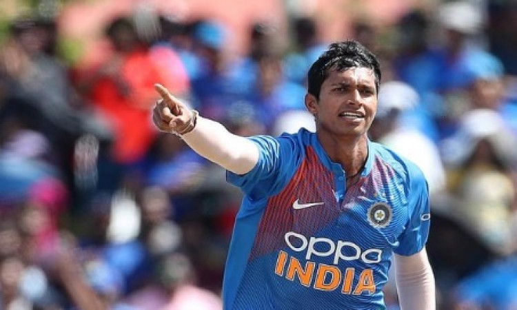 युवा नवदीप सैनी ने अपनी गेंदबाजी से ढ़ाया वेस्टइंडीज बल्लेबाजों पर कहर, भारत को केवल 96 रनों का टारग