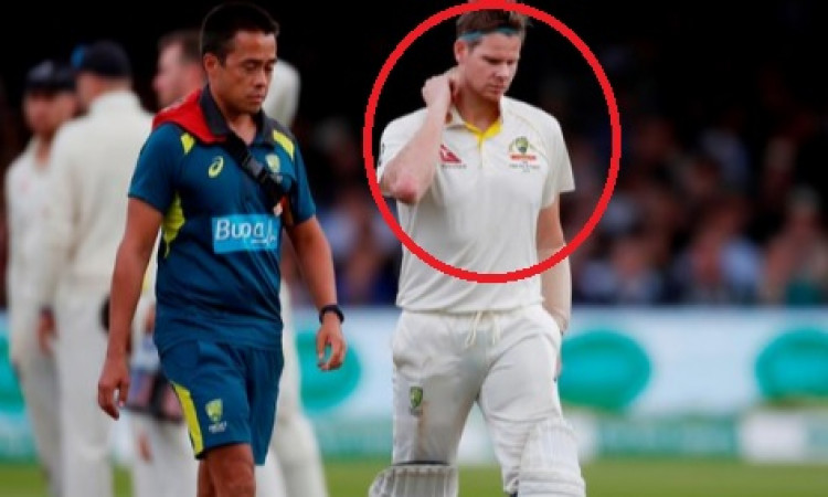 लॉर्ड्स टेस्ट के दौरान कान के नीचे गर्दन पर स्टीव स्मिय को लगी चोट,जानिए तीसरे टेस्ट में खेलेंगे या 