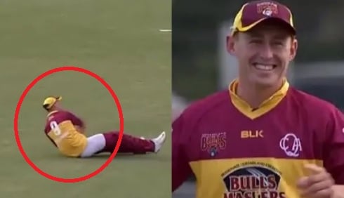 VIDEO फील्डिंग करते वक्त मार्नस लाबुशेन की पैंट उतर गई लेकिन फिर भी बल्लेबाज को करा दिया रन आउट Imag