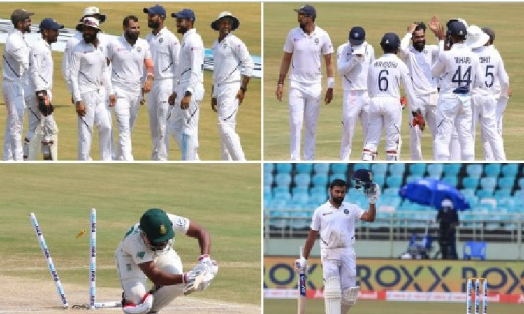 विशाखापट्टनम टेस्ट : रोहित, शमी और अश्विन ने दिलाई भारत को 1-0 की बढ़त Images