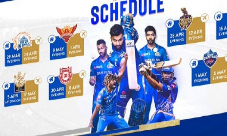आईपीएल 2020 में मुंबई इंडियंस की टीम के शेड्यूल की घोषणा, जानिए ! Images
