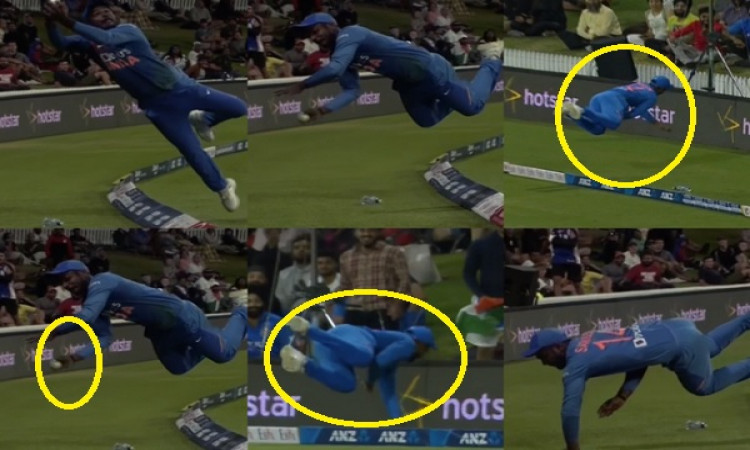 'सुपरमैन' संजू सैमसन ने हवा में उड़कर दिखाई हैरान करने वाली करतब, छक्के को बदल दिया केवल 1 रन में ! 