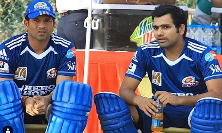 Rohit Sharma and Sachin Tendulkar