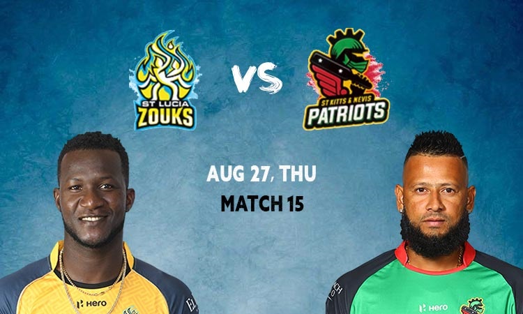 St Lucia Zouks opt to bowl vs St Kitts and Nevis Patriots St Lucia Zouks opt to bowl vs St Kitts and Nevis Patriots