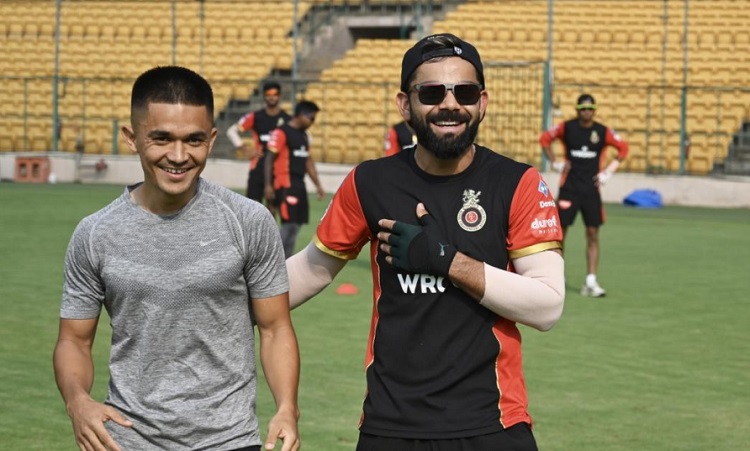 virat kohli and sunil chhetri virat kohli and sunil chhetri